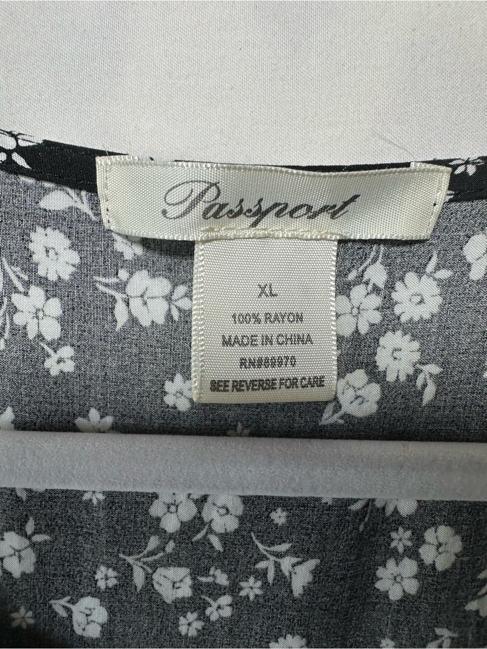 Passport Black Floral V-Neck Midi Dress - Picture 2 of 7